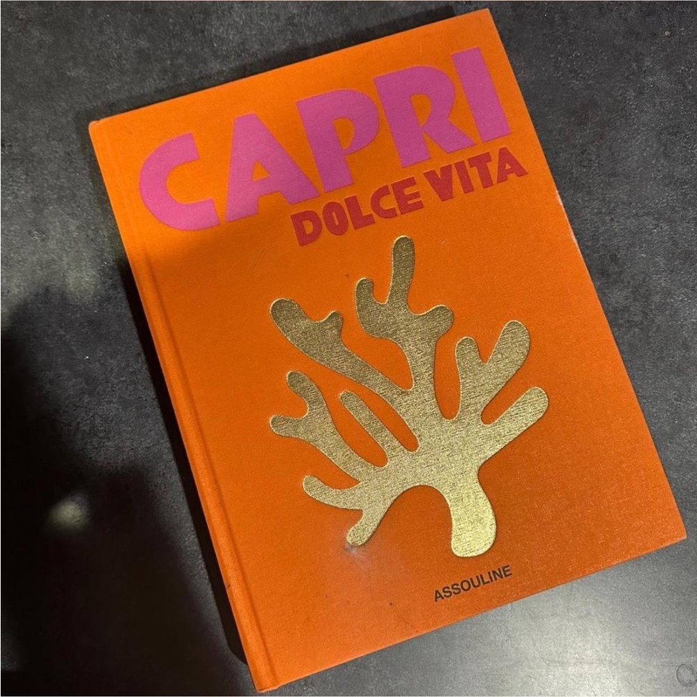 Assouline Capri Dolce Vita in Orange with Pink and Gold